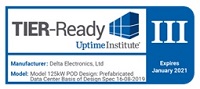 Delta's POD Solution Receives Tier III Ready Award from Uptime