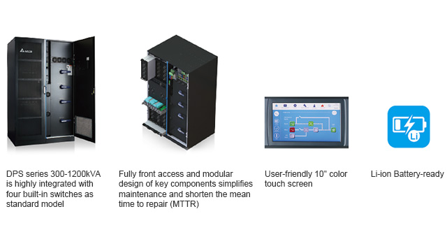 Fully front access and modular design of key components simplifies maintenance and shorten the mean time to repair (MTTR)